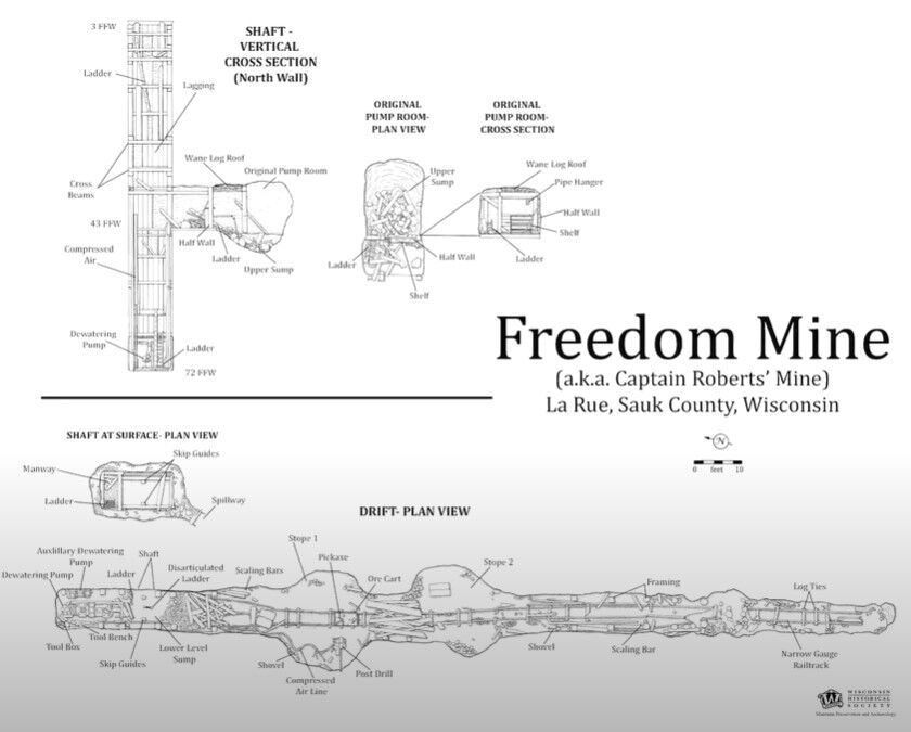 An schematic of the Freedom Mine